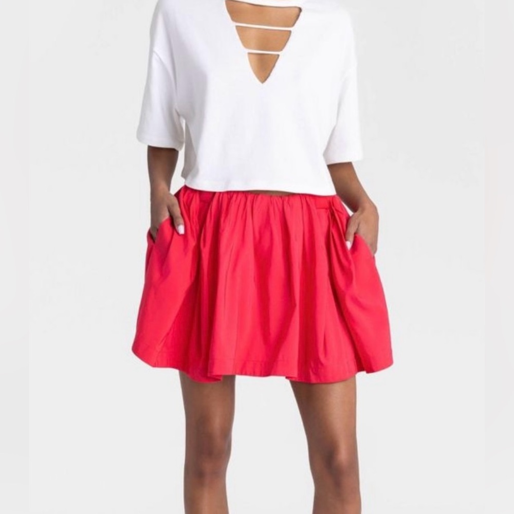 NWOT KBB by Kahlana Red Bubble Skirt - Picture 3 of 5